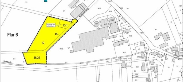 Darstellung des Geltungsbereichs "Auf der Hardt"
